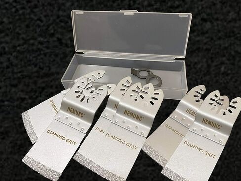 Oscillating Tool Blades, HEMUNC 4PCS Oscillating Multi Tool Diamond Saw Blades for Grout Removal, Flush Cut, Compatible with Dewalt Bosch Dremel Rockwell Makita Fein Multimaster Milwaukee and More in Saudi Arabia