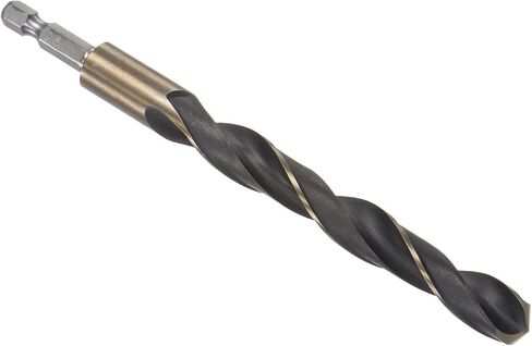 Kozelo Titanium Coated Drill Bit with 1/4" Hex Shank - [12.5mm x 150mm] High Speed Steel for Quick Release 135 Degree Split Point for Aluminum Alloy Iron Wood in Kuwait