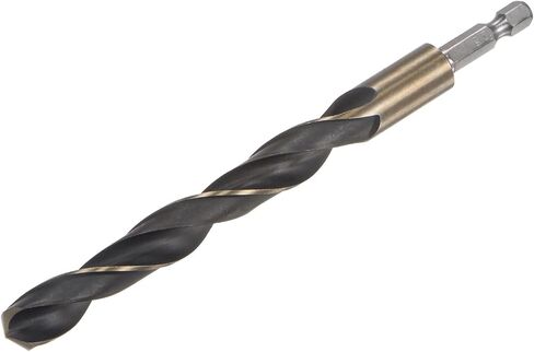 Kozelo Titanium Coated Drill Bit with 1/4" Hex Shank - [12.5mm x 150mm] High Speed Steel for Quick Release 135 Degree Split Point for Aluminum Alloy Iron Wood in Kuwait