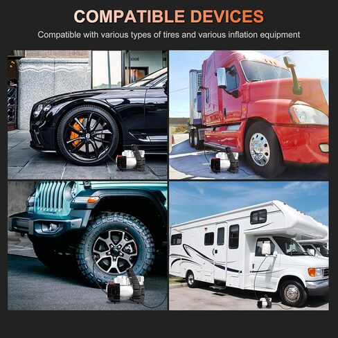 ضاغط هواء محمول منفاخ الإطارات، Yyton 150PSI 12V DC مضخة هواء معدنية ذات أسطوانات مزدوجة مع مقياس رقمي/أضواء LED/إيقاف تلقائي للسيارة وسيارات الدفع الرباعي والطرق الوعرة والشاحنات والدراجة والمرتبة الهوائية in Kuwait