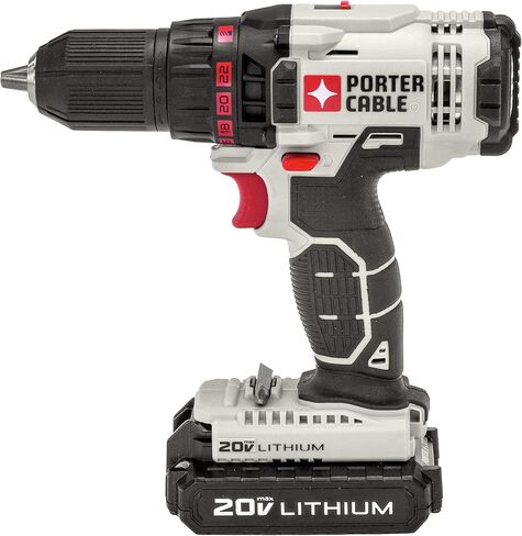 PORTER-CABLE 20V MAX* Cordless Drill/Driver Kit, 1/2-Inch (PCC601LA) in Kuwait