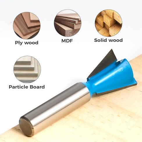 toolant Dovetail Router Bits , 5/16-Inch Shank 14 Degree 5/8-Inch, Carbide-Tipped Milling Cutter for Woodworking in Saudi Arabia