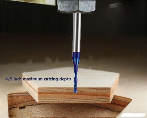 Spiral Router Bits with Up Cut 1/8 inch Cutting, 1/4 inch Shank CNC Bits Solid Carbide End Mill for Wood Cut, 2D & 3D Carving Size : 1/8" X 4/5" X 1/4" X 2 1/2 XUANFENG SFU266 in Saudi Arabia