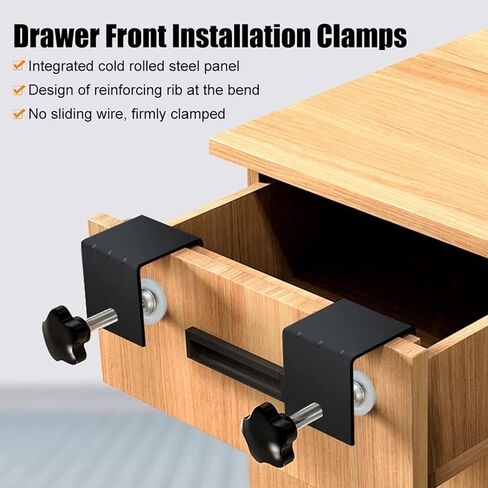 مشبك تثبيت امامي للدرج | عبوة من قطعتين من مشابك تركيب الخزائن على شكل حرف C | مشبك تثبيت الادراج والمقابض، ادوات مرنة لتحديد موضع ثقب المثقاب in Kuwait