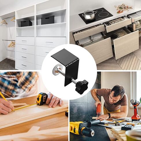 مشبك تثبيت امامي للدرج | عبوة من قطعتين من مشابك تركيب الخزائن على شكل حرف C | مشبك تثبيت الادراج والمقابض، ادوات مرنة لتحديد موضع ثقب المثقاب in Kuwait