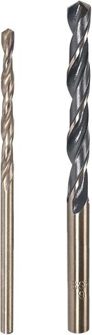 uxcell Drill Bits Set, Titanium Nitride Coated High Speed Steel 4341 Straight Round Shank Drilling Cutter for Stainless Steel Alloy Copper, (5pcs of 2mm, 2pcs of 6mm) in Saudi Arabia