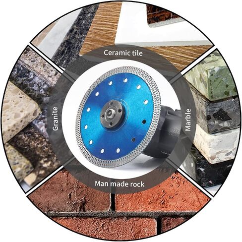 Super Thin Porcelain Tile Blade 7 Inch | Wet or Dry for Fast and Chip-Free Cutting of Porcelain Tile,Granite,Marble,5/8" to 7/8" Arbor Hole in Saudi Arabia
