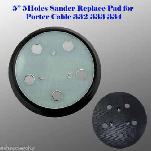 Replace 5 inch 5 Hole Sander Hook and Loop Pad Pads and Abrasives Sander Pad Replaces Porter Cable OE # 13904/13909 333 334 332 (Pack of 1) in Saudi Arabia