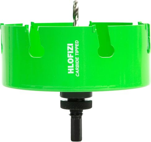 HLOFIZI 4-1/8" Carbide Tipped Hole Saw for 4 Inch Recessed Lights, and Dryer Vent, Cutting Hardwood, Drywall, Plaster, Ceiling Sheetrock, Fiberglass, 5X Faster, Green in Saudi Arabia