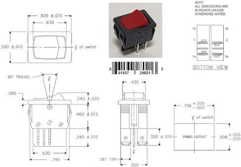 Genuine Shop Vac On-Off Power Switch DPST 16A in Saudi Arabia