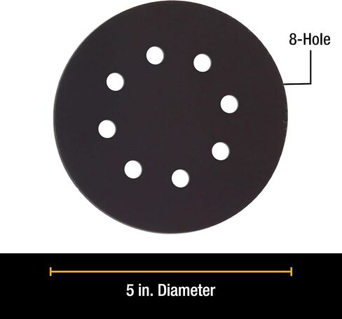Dura-Gold Premium 5" 8-Hole Wet or Dry Sanding Discs - 800 Grit, Box of 50 - High-Performance Sandpaper Discs with Hook & Loop Backing, Fast Cutting Silicon Carbide, Color Sanding, Car Auto Polishing in Kuwait