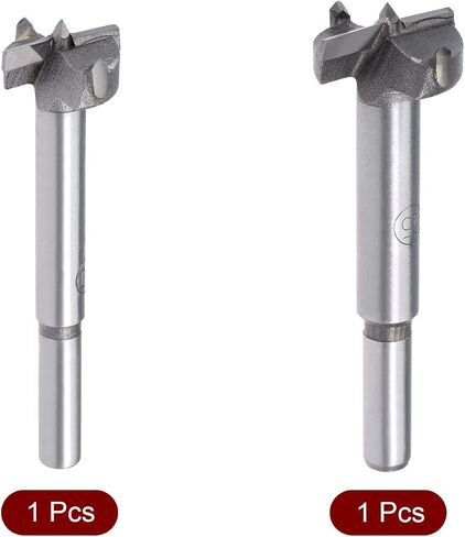 uxcell 20mm and 25mm Forstner Drill Bits Set, Tungsten Carbide Wood Hole Saw Auger Opener Woodworking Hinge Hole Drilling Boring Bit Cutter Gray with Case in Saudi Arabia