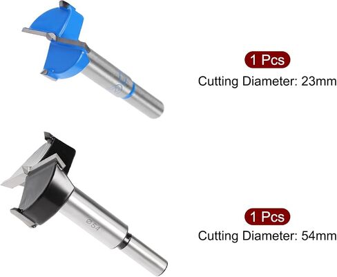 uxcell 23mm, 54mm Forstner Drill Bits Tungsten Carbide Wood Hole Saw Auger Opener in Saudi Arabia