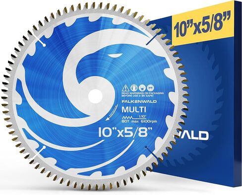 FALKENWALD 10 بوصة منشار بليد متعدد المواد - شفرات منشار دائري للخشب والألمنيوم والمعادن - شفرات منشار للطاولة 10 بوصة متوافقة مع ديوالت، سكيل إلخ. in Kuwait