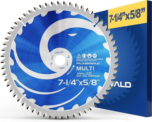 FALKENWALD 10 بوصة منشار بليد متعدد المواد - شفرات منشار دائري للخشب والألمنيوم والمعادن - شفرات منشار للطاولة 10 بوصة متوافقة مع ديوالت، سكيل إلخ. in Kuwait