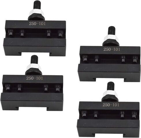 TINVHY 4 عبوات 250-101 حامل أدوات مخرطة CNC، مجموعة أدوات التغيير السريع للمخرطة الصغيرة، عمود أدوات المخرطة المعدنية لأدوات تحول AXA in Kuwait