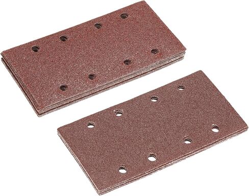 uxcell 1/3 Sanding Sheet 40 Grits 80 Grits 8 Hole Hook and Loop Sander Pads Sandpaper 20pcs in Saudi Arabia