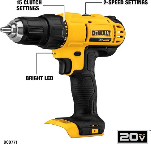 DEWALT 20V MAX* Cordless Drill Combo Kit , 7-Tool (DCK771D1M1) in Saudi Arabia