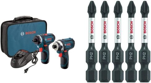 Bosch CLPK27-120 12-Volt Max Lithium-Ion 2-Tool Combo Kit (Drill/Driver and Impact Driver) and Brushless Palm Edge Router in Saudi Arabia
