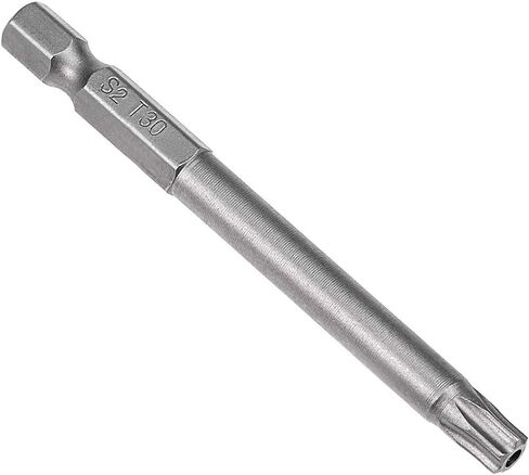 uxcell 5 Pcs T10 Magnetic Torx Screwdriver Bits, 1/4 Inch Hex Shank 3-inch Length S2 Security Tamper Proof Screw Driver Kit Tools in Saudi Arabia