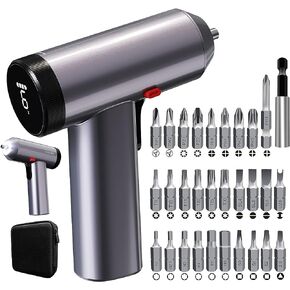 3.6V/4V Power Electric Screwdriver Kit 29pcs Bits, 6N.m Cordless Screwdriver Set, Rechargeable Battery 2000mah, All-in-One Design with Screen/6 Torque/6 Led Lights/USB-C Charging in Saudi Arabia