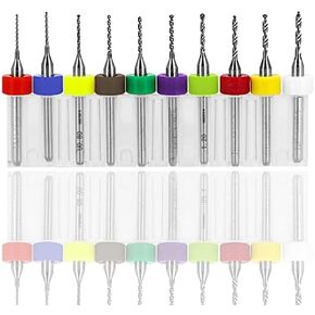 Micro Drill Bits - 10Pcs 0.3mm to 1.2 mm Tungsten Carbide PCB Print Circuit Board Tip Rotary Tool Jewelry CNC Engraving Drill Bits Set for PCB Circuit Board, Dremel PCB Jewelry Making (0.3-1.2mm)
