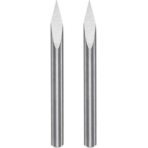 HARFINGTON 2pcs Engraving CNC Router Bit 4mm Shank 0.2mm Tip 30 Degree Solid Carbide 3 Flutes for Wood Acrylic PVC MDF Plastic in Saudi Arabia