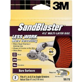 3M SandBlaster 60-Grit Right Angle Grinder Multi-Layer Disc, 4-1/2-in in Saudi Arabia