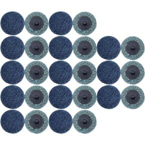 2 Inch Sanding Discs Assortment,Surface Conditioning Discs,Quick Change Design,Coarse/Medium/Fine 60 Pcs and 1/4'' Pad Holder 1Pcs.