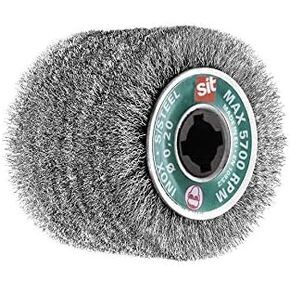 1361 Steel Corrugated Wire Sander Brush, Brushing Band 100 mm