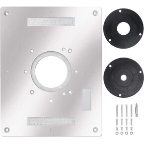 PIAOPIAONIU 1 Pcs Aluminum Router Table Insert Plate for Popular Trimmers Routers DIY Woodworking with Rings and Screws for Woodworking Benches Router Table Plate Mounting Base Plate in Kuwait
