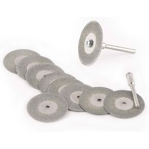 Diamond Cutting Wheel (1 3/16") 10pcs with 402 Mandrel (3mm) 2pcs and Screwdriver for Dremel Rotary Tools in Saudi Arabia