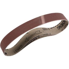 uxcell 1-1/8" x 21" 100 حزام صنفرة من أكسيد الألومنيوم لأحزمة صنفرة شريطية محمولة لصقل الخشب وتلميع الحوائط الجافة المعدنية وشحذ الورق الكاشطة 3 قطع