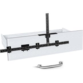 اداة تشكيل ادوات الخزانة، اداة قالب دليل مثقاب قابل للتعديل مع وصلات للمقابض كبيرة الحجم، تركيب دقيق لمقابض الابواب والادراج الامامية، مصنوعة من خليط معدني من الالومنيوم in Kuwait