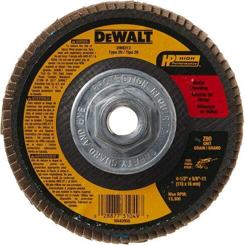 قرص قلاب من ديوالت، زركونيا، 4-1/2 بوصة × 7/8 بوصة، 80 حبيبة (DW8309) in Kuwait