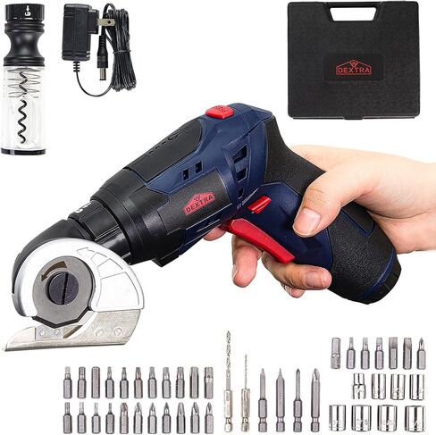 مفك براغي كهربائي 4 فولت من ديكسترا، مجموعة مفكات براغي لاسلكية مع 25 لقمة مغناطيسية، مفكات براغي إلكترونية صغيرة قابلة لإعادة الشحن، بطارية ليثيوم أيون، ضوء عمل LED، حاملات لقم، صندوق تخزين، كابل من النوع C in Kuwait