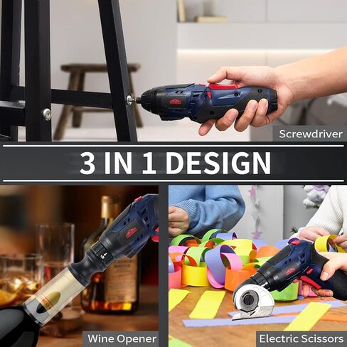 مفك براغي كهربائي 4 فولت من ديكسترا، مجموعة مفكات براغي لاسلكية مع 25 لقمة مغناطيسية، مفكات براغي إلكترونية صغيرة قابلة لإعادة الشحن، بطارية ليثيوم أيون، ضوء عمل LED، حاملات لقم، صندوق تخزين، كابل من النوع C in Kuwait