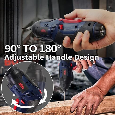 مفك براغي كهربائي 4 فولت من ديكسترا، مجموعة مفكات براغي لاسلكية مع 25 لقمة مغناطيسية، مفكات براغي إلكترونية صغيرة قابلة لإعادة الشحن، بطارية ليثيوم أيون، ضوء عمل LED، حاملات لقم، صندوق تخزين، كابل من النوع C in Kuwait