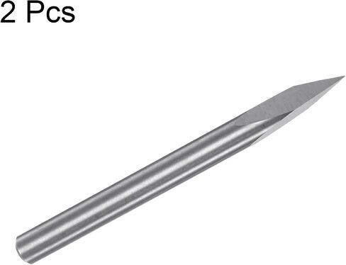 HARFINGTON 2 قطعة لقمة توجيه CNC 4 مم عرقوب 0.2 مم طرف 30 درجة كربيد صلب 3 مزامير للخشب والأكريليك PVC MDF البلاستيك in Saudi Arabia