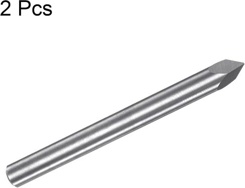 HARFINGTON 2 قطعة لقمة توجيه CNC 4 مم عرقوب 0.2 مم طرف 60 درجة كربيد صلب 3 مزامير للخشب والأكريليك PVC MDF البلاستيك in Kuwait