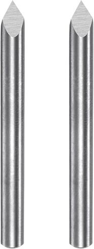 HARFINGTON 2 قطعة لقمة توجيه CNC 4 مم عرقوب 0.2 مم طرف 60 درجة كربيد صلب 3 مزامير للخشب والأكريليك PVC MDF البلاستيك in Kuwait