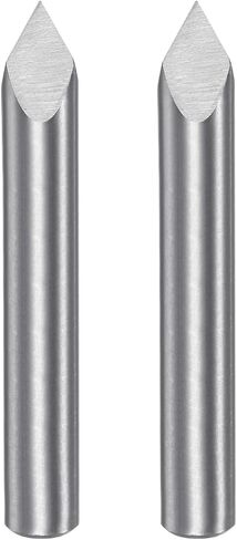 HARFINGTON 2 قطعة لقمة توجيه CNC 4 مم عرقوب 0.2 مم طرف 60 درجة كربيد صلب 3 مزامير للخشب والأكريليك PVC MDF البلاستيك in Kuwait