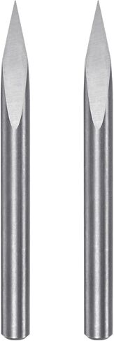 HARFINGTON 2 قطعة لقمة توجيه CNC 4 مم عرقوب 0.2 مم طرف 25 درجة كربيد صلب 3 مزامير للخشب والأكريليك PVC MDF البلاستيك in Kuwait