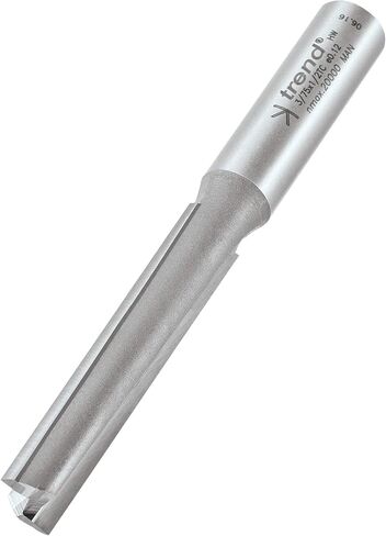 Trend Professional Straight Two Flute Router Cutter, 1/2 Inch Shank, 15/32" Cut Diameter & 2-1/2" Cut Length, Tungsten Carbide Tipped, 3/75X1/2TC in Saudi Arabia