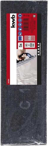 شرائح شبكية من الكتان من kwb للجلخ من الورق الملون والجاف ، f. مطحنة يدوية 93 × 280 K-180 ، مصنوعة من الألياف الزجاجية ، شريط فيلكرو م مثقوب ، 5 قطع. in Kuwait