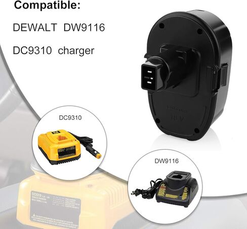 Powilling 2Pack 5.0Ah 18V DC9096 لبطارية Dewalt XRP، بطارية لـ Dewalt DC9098 DC9099 DE9039 DE9096 DE9098 DW9099 DW9098 DE9503 ليثيوم أيون in Kuwait