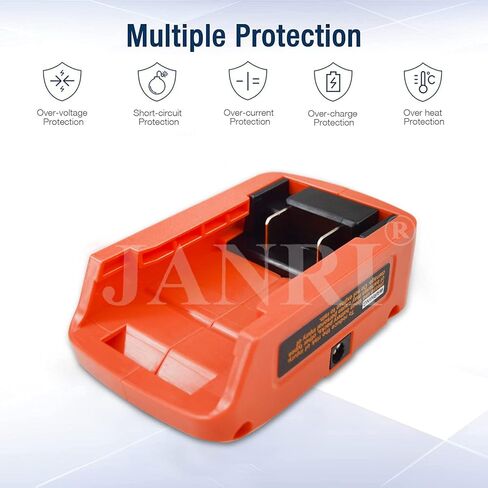 POWRE Source Adapter Converter for 18V Black+Decker Lithium ion BL1514-XJ BL1518-XJ BL2018-XJ BL4018-XJ BL2518-XJ BL2018 BL3018 BL4018 Battery,Dual USB Phone Charger,DC Port Cordless Flashlight in Kuwait