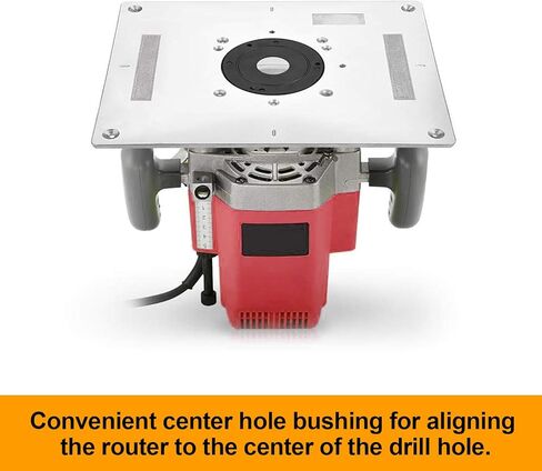 PIAOPIAONIU 1 Pcs Aluminum Router Table Insert Plate for Popular Trimmers Routers DIY Woodworking with Rings and Screws for Woodworking Benches Router Table Plate Mounting Base Plate in Kuwait