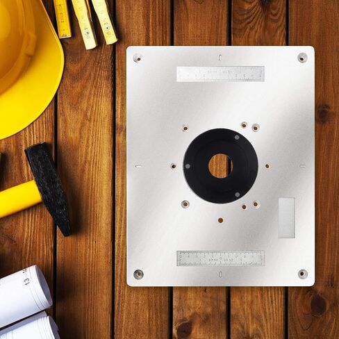 PIAOPIAONIU 1 Pcs Aluminum Router Table Insert Plate for Popular Trimmers Routers DIY Woodworking with Rings and Screws for Woodworking Benches Router Table Plate Mounting Base Plate in Kuwait