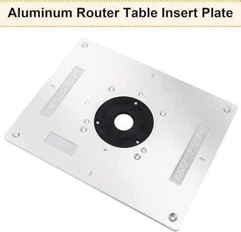 PIAOPIAONIU 1 Pcs Aluminum Router Table Insert Plate for Popular Trimmers Routers DIY Woodworking with Rings and Screws for Woodworking Benches Router Table Plate Mounting Base Plate in Kuwait